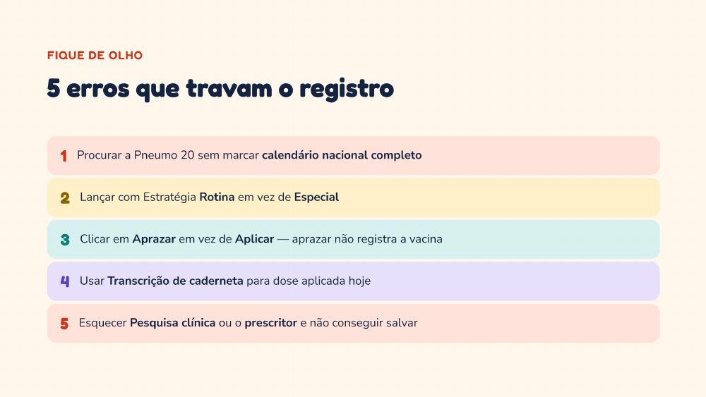 5 erros